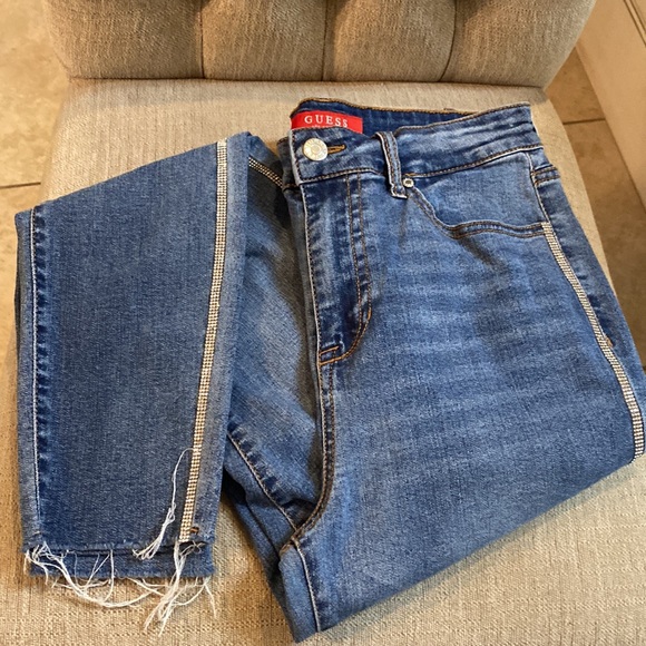 Guess Rhinestone Denim Preppy Jeans Sz 29 LIKE NEW - Picture 16 of 17